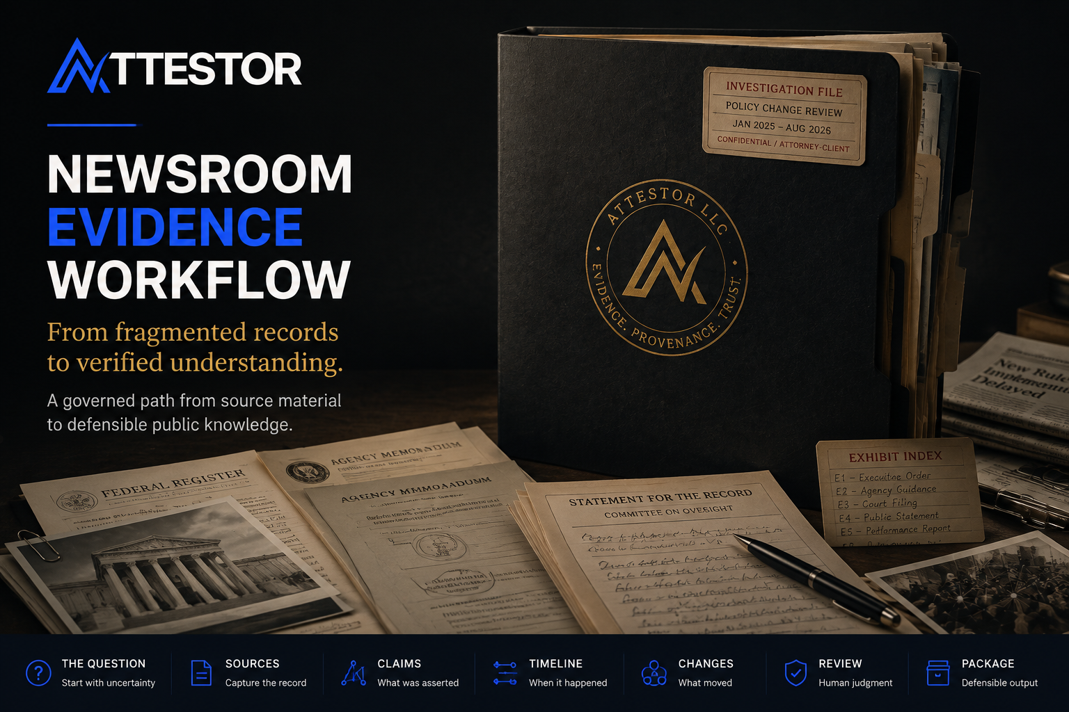 Attestor newsroom evidence workflow